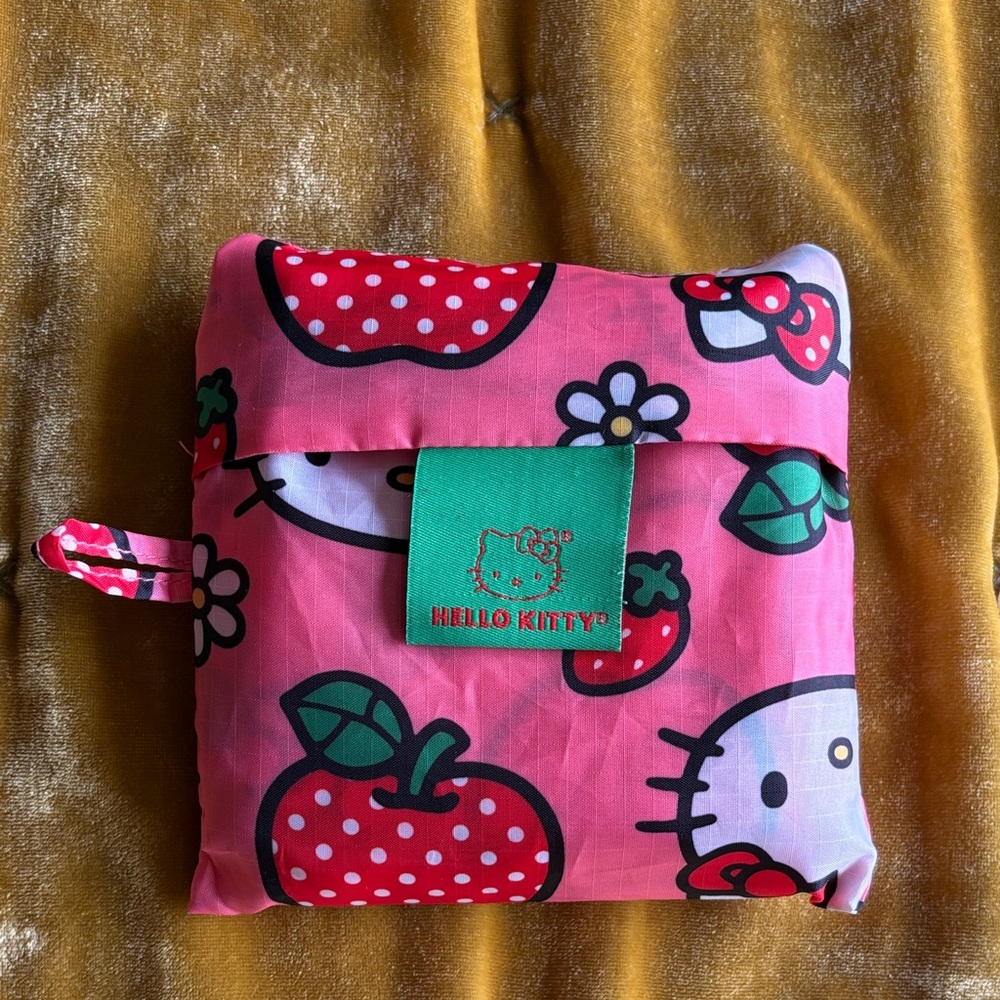 Baggu x Hello Kitty Pink Strawberry and Apple Print Standard Reusable Bag